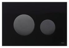 Кнопка смыва Tece TECEloop стеклянная стекло черное, клавиши черные