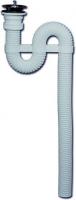 Сифон Виркен-Рус Сифон пластмассовый гофрированный с нерж.чаш. (белый)  (132)